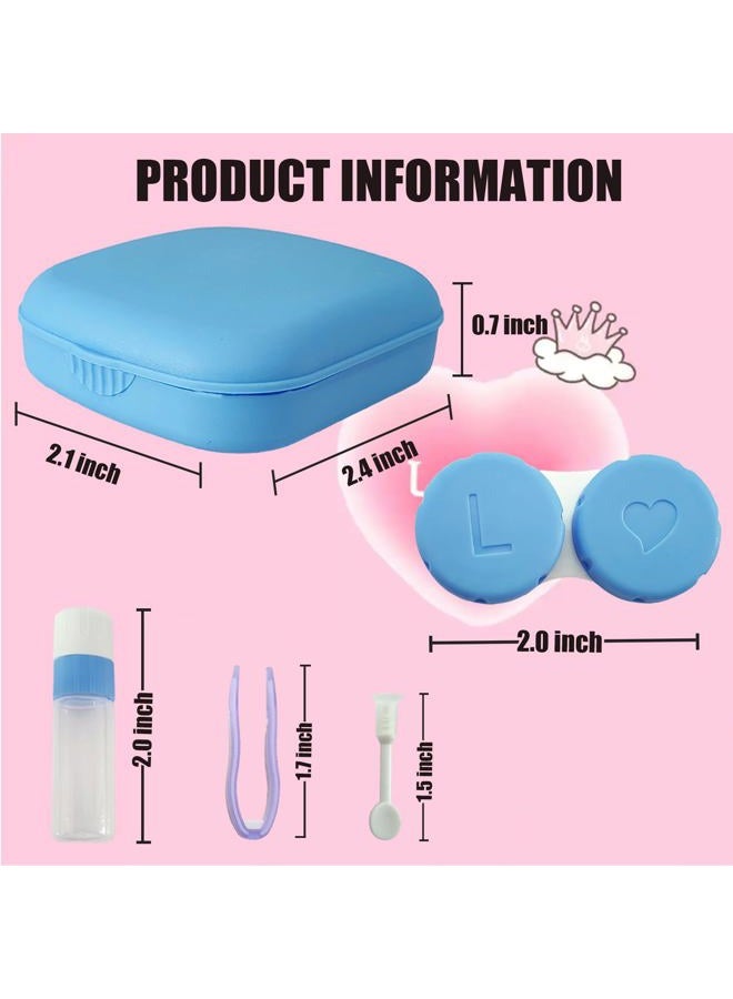 Erewa Paper Pig Erewa 4 Pack Colorful Contact Lens Case Kit with Mirror Durable, Compact, Portable Soak Storage Kit - Image 2