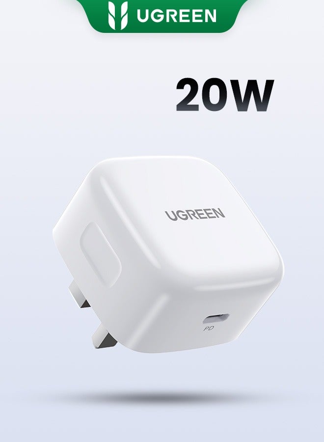 UGREEN ECO iPhone Charger Type C PD 20W Fast USB C Charger iPhone 15 Fast Charger Head Type-C Power Plug Universal Travel Adapter USB-C Plug for iPhone 15/15 Pro Max/15 Pro/15 Plus/14/13/12/11,etc White - Image 1