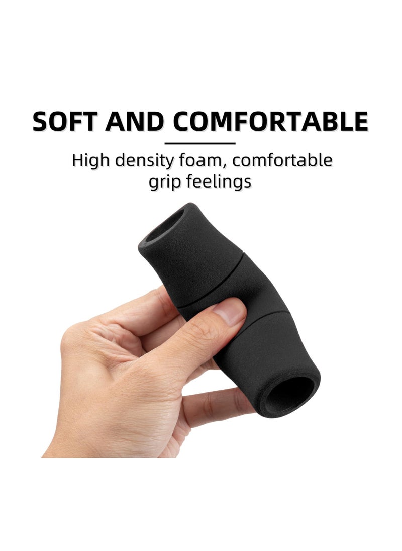 SYOSI - Bike Grips, SYOSI Shock Absorption Sponge Bike Handle Grips Soft Comfortable Non-Slip Double Locked on Mountain Bike Grips for BMX MTB Mountain Beach Cruiser Scooter E-Bike (Black, 22 mm Diameter) - Image 1