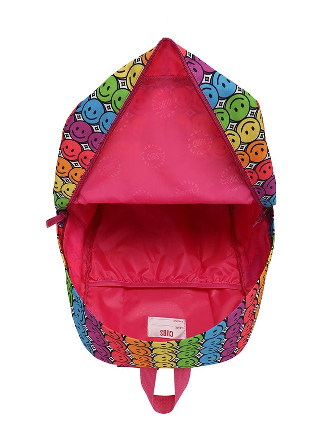 CUBS Smiley Face Print Waterproof Kids 28L Backpack with zip closure Ideal for 6-12 years age group, Compatible with 15" Laptop - Image 4