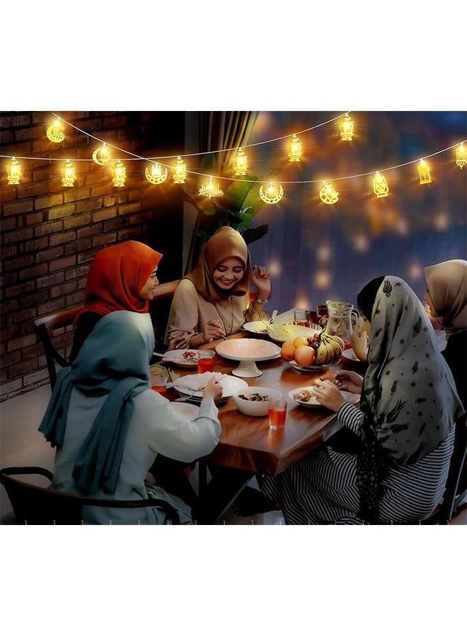 Yoawllty Ramadan Lights, Ramadan Decorations, 2Pcs 6.56Ft LED Lantern Lights with Battery Case Indoor Twinkle Decorations for Home Bedroom - Image 5