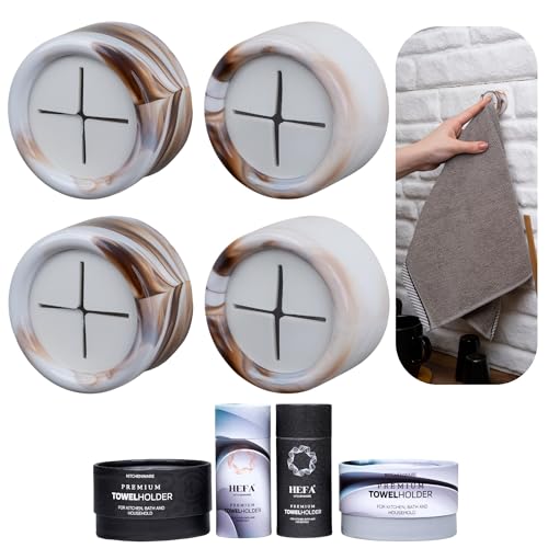 HEFA Towel Holder, Towel Hooks, Dish Towel Holder, Kitchen Organization, Bathroom Accesories, Kitchen Towel Hook, Kitchen Towel Holder, Christmas Gift, Kitchen Gadgets 4 Pack - Image 1