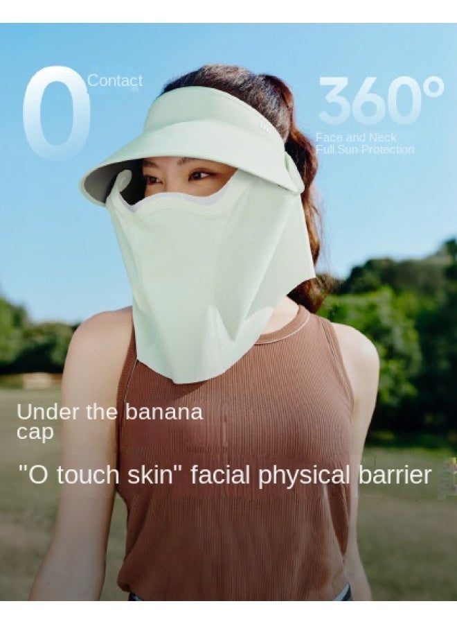 نو 【لا يوجد انتقال للمكياج】 قبعة شمسية نسائية ذات حماية كاملة بقمة مفتوحة مع واقي شمس قابل للفصل مغناطيسي ومنفس لفصلي الربيع والصيف - Image 1