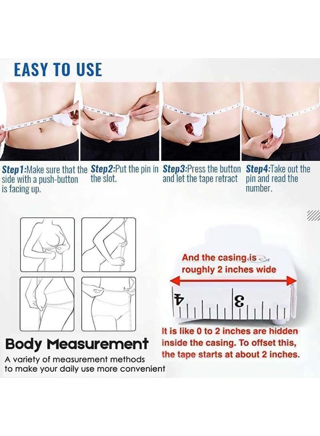 Automatic Telescopic Tape Measure – Self-Tightening Retractable Body Measuring Ruler | Perfect for Accurate Body Measurements, Fitness, Tailoring, and Health Tracking - Image 3