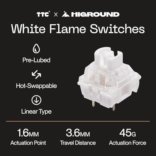 Higround Basecamp 65% Mechanical USB Wired Gaming Keyboards, Programable RGB, Transparent/Translucent, Hot-Swappable, Deep Thock Creamy Sounding PC Keyboard (BLACKICE - White Flame Switch) - Image 3