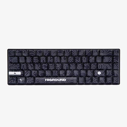 Higround Basecamp 65% Mechanical USB Wired Gaming Keyboards, Programable RGB, Transparent/Translucent, Hot-Swappable, Deep Thock Creamy Sounding PC Keyboard (BLACKICE - White Flame Switch) - Image 1