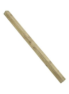 Generic Forest Green Fence Post 8Ft-240 X 10 X 10Cm-Pack Of 4  Stakes & Uni-Rounds  Natural Timber 