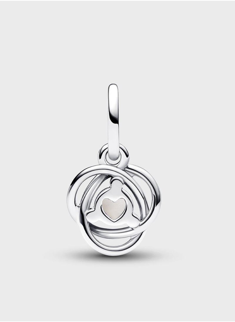 PANDORA White Eternity Circle Dangle Charm  - Image 2