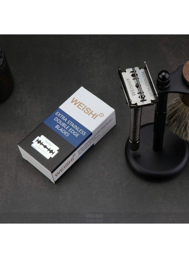 WeiShi 50 Count Double Edge Safety Razor Extra Stainless Blades - Image 3