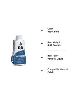 Rit Dye Rit All Purpose Liquid Dye 236Ml Royal Blue 8 Fl Oz  - Image 2