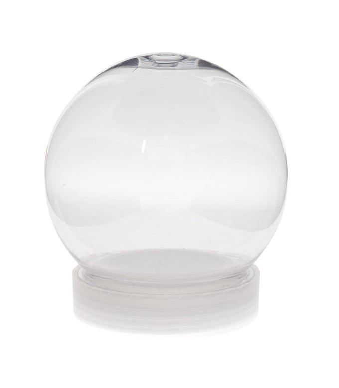 4 INCH 100MM DIY SNOW GLOBE WATER GLOBE CLEAR PLASTIC WITH SCREW OFF CAP PERFECT FOR DIY CRAFTS AND CUSTOMIZATION