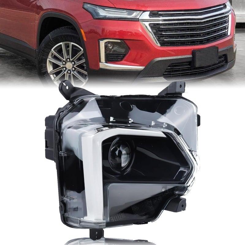 KAMDKI Right Passenger Side LED Headlight Compatible for 2022 2023 Chevy Traverse Head lamp without LED DRL 85596374 GM2503525