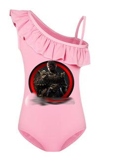 MQD Black Myth Goku Girls' One Piece Swimsuit And Cap Set 