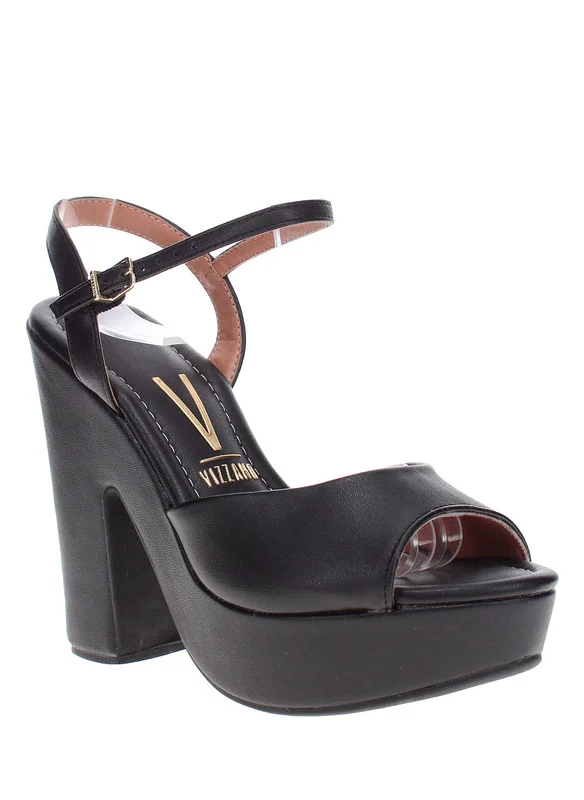 VIZZANO Vizzano Ladies High Heel Sandals Black | Made In Brazil