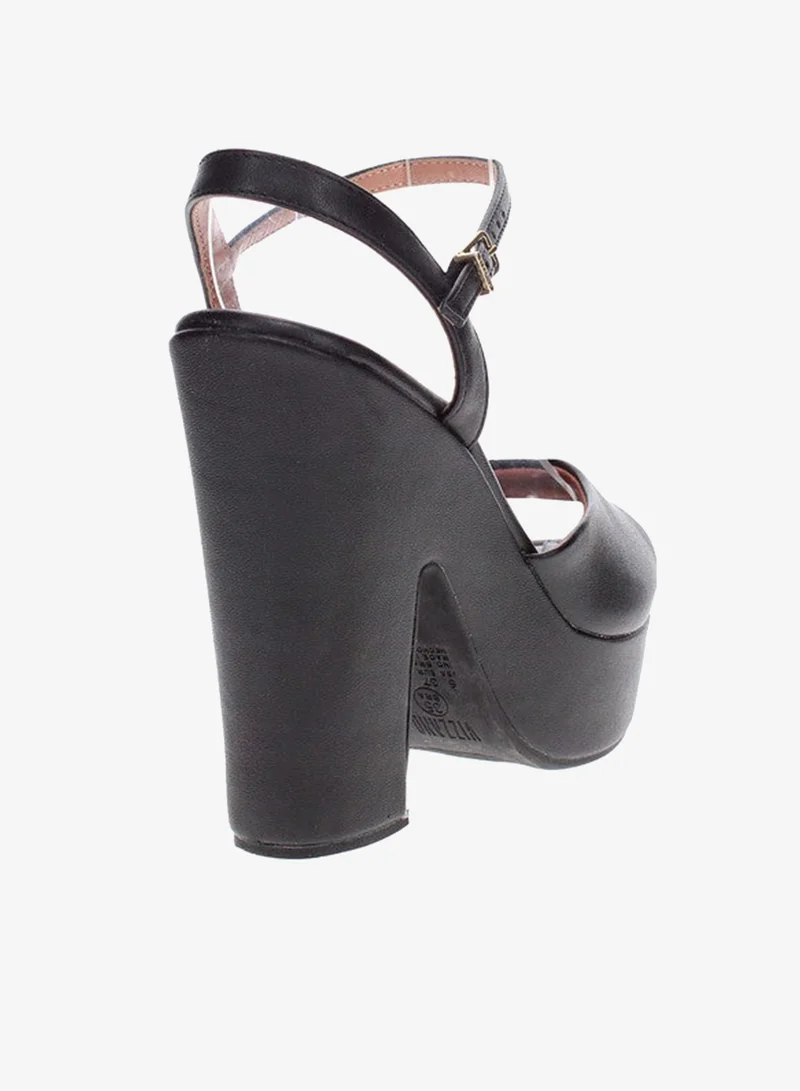 VIZZANO Black High Heels Sandals with Back Strap – Elegant sling Back Heels for Girls & Ladies for Women | Best Price UAE