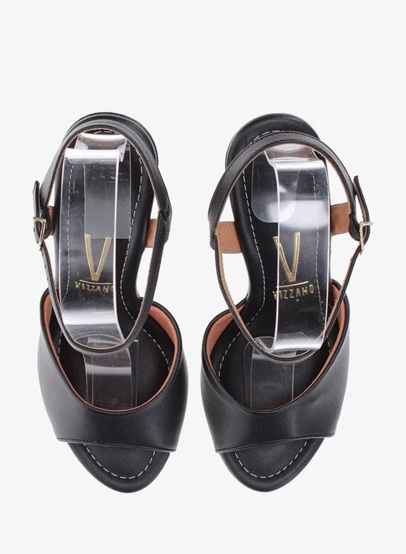 VIZZANO Black High Heels Sandals with Back Strap – Elegant sling Back Heels for Girls & Ladies for Women | Best Price UAE