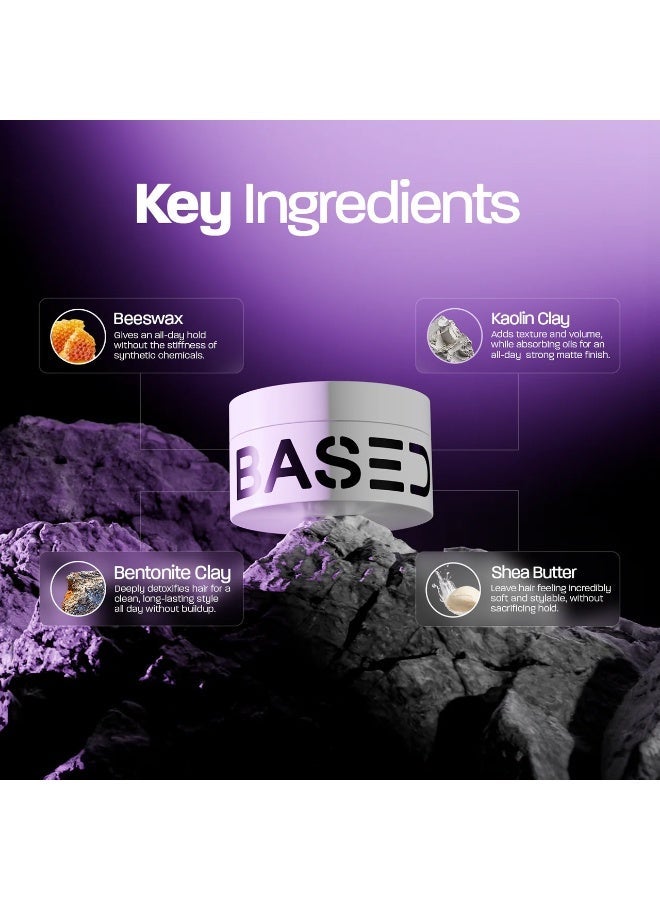 Based Fresh Scented Styling Mud, Medium Gloss, Used For Hair Styling, Matte Effect, Increased Texture 75g - Image 3