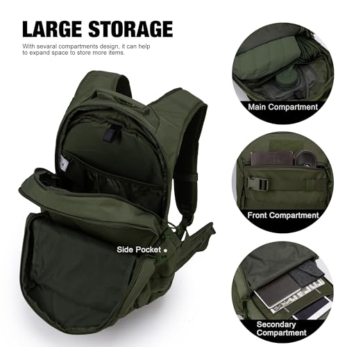 Mardingtop 28L/35L Tactical Backpacks Molle Hiking daypacks for Camping Hiking Military Traveling Motorcycle - Image 4