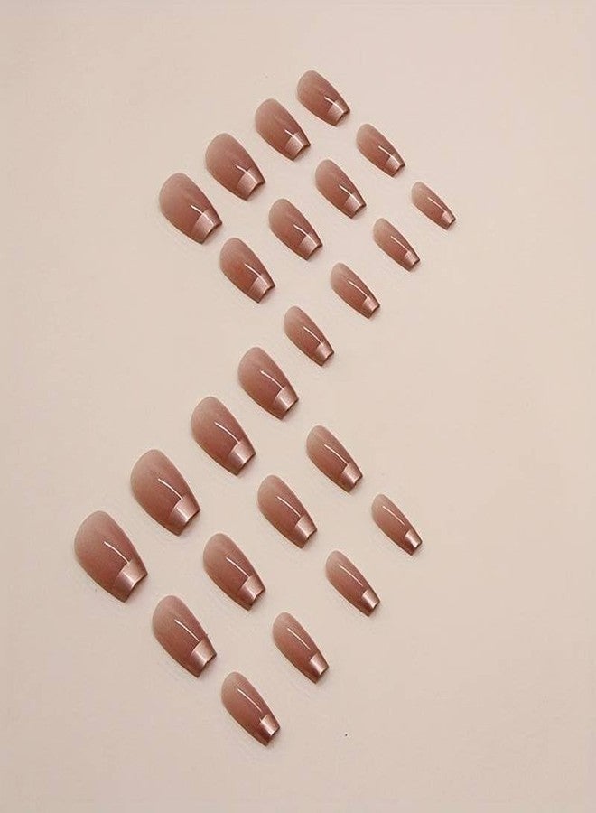 ZOONA 24PCS Everlasting French Nails Artificial Nails Art Set| Lightweight & Long Lasting| Easy To Use| Quick Fix For Festivals & Special Occasions (0W1223) - Image 3