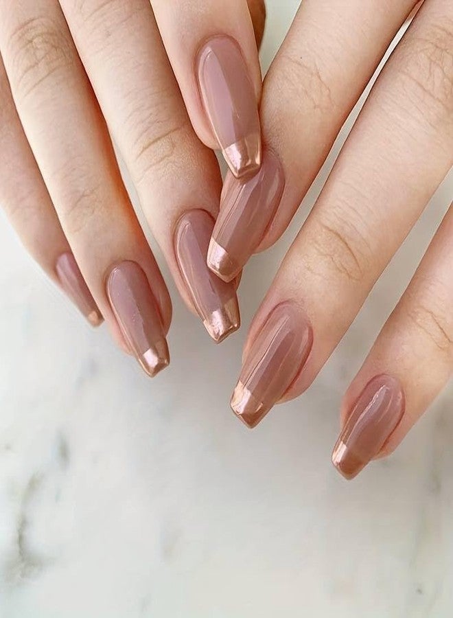 ZOONA 24PCS Everlasting French Nails Artificial Nails Art Set| Lightweight & Long Lasting| Easy To Use| Quick Fix For Festivals & Special Occasions (0W1223) - Image 1
