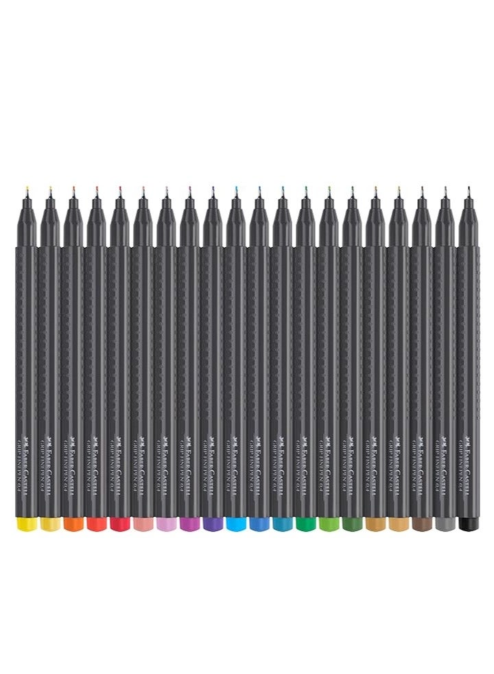 FABER-CASTELL قلم فابر-كاستل جريب رفيع 0.4 مم مجموعة من 20 لون - Image 3