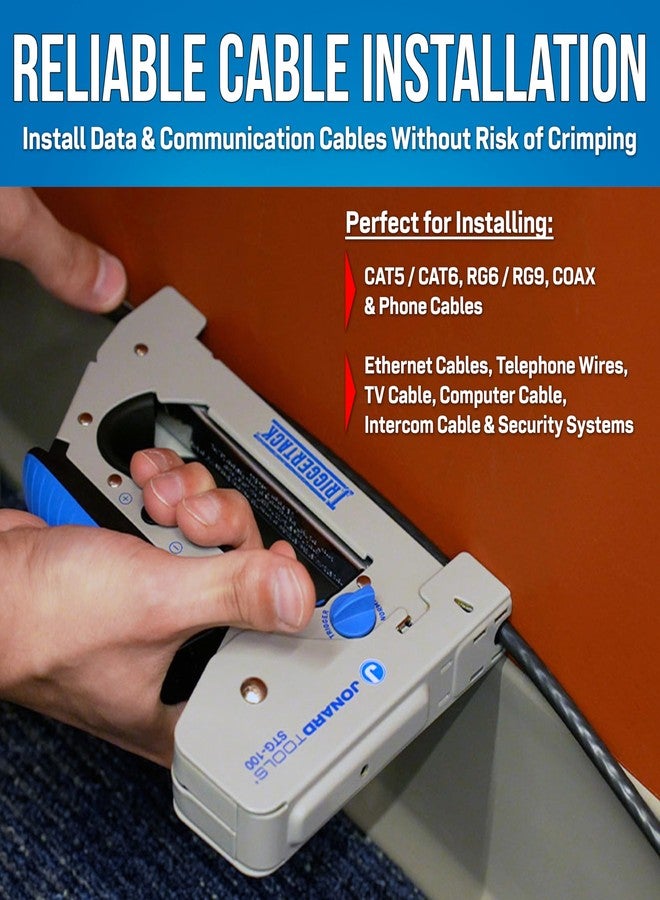 جونارد تولز دبابيس كابلات معزولة من جونارد تولز STG-1456I TriggerTack مقاس 1/4 بوصة × 5/16 بوصة - تناسب الكابلات التي يصل قطرها إلى 5/16 بوصة (8 مم)، مصنوعة من الفولاذ المقاوم للتآكل للكابل المحوري والإيثرنت، عبوة من CAT5/CAT6-300 - Image 3