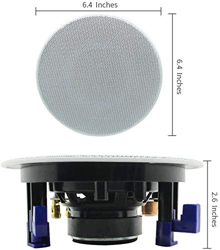 Herdio 4” HCS418 160 Watts 2 Way Flush Mount in Ceiling in Wall Passive Speakers Great for Bathroom, Kitchen,Living Room,Office(A Pair) - Image 3
