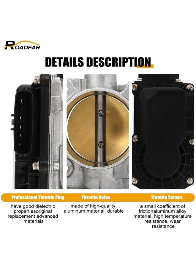 ROADFAR Electric Throttle Body- 16400RAAA61 Fit for Acura for CSX 2.0l 06-11, for Honda for Accord 2.4l 06 07, for Honda for Civic 2.0l 06-11, for Honda for CR-V 2.4l 07-09 - Image 2