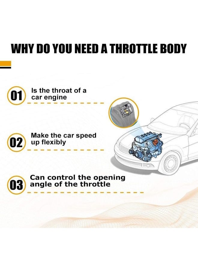 ROADFAR Electric Throttle Body- 16400RAAA61 Fit for Acura for CSX 2.0l 06-11, for Honda for Accord 2.4l 06 07, for Honda for Civic 2.0l 06-11, for Honda for CR-V 2.4l 07-09 - Image 4