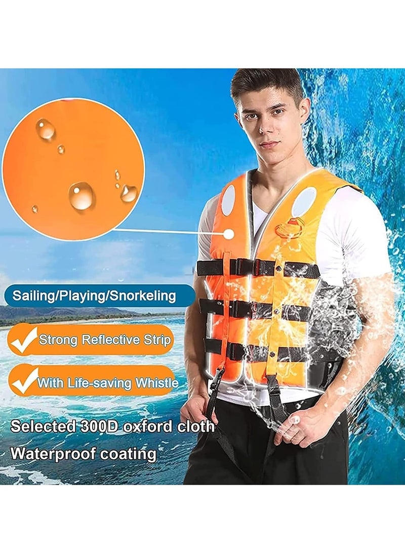 REBENUO Swimming jacket, latest style, safety jackets, size Large (orange) - Image 2