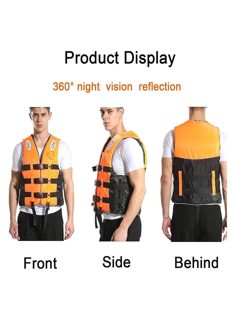 REBENUO Swimming jacket, latest style, safety jackets, size Large (orange) - Image 4