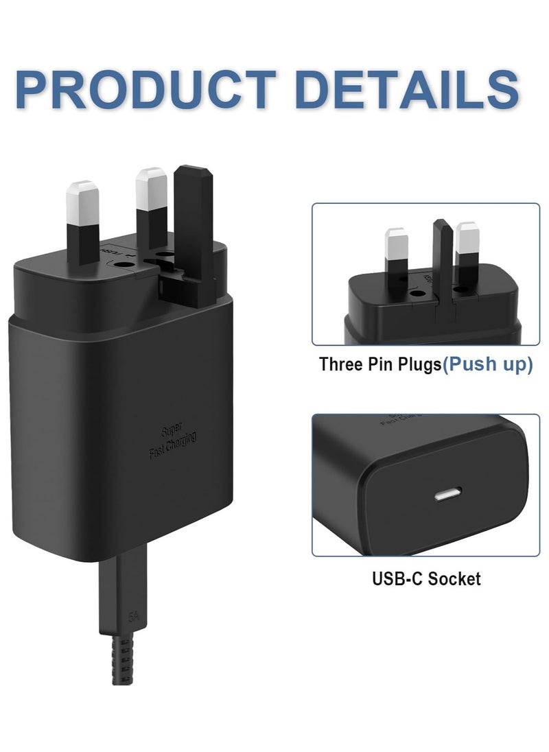 Mic-O-Mic 45W USB C Super Fast Charging Charger - Compatible with S24 S23 S22 S21 S20 Ultra, S24+ S23+ S22+ S21+, A53, A15, A 55, A54 - Type C Power Adapter,  - Image 3