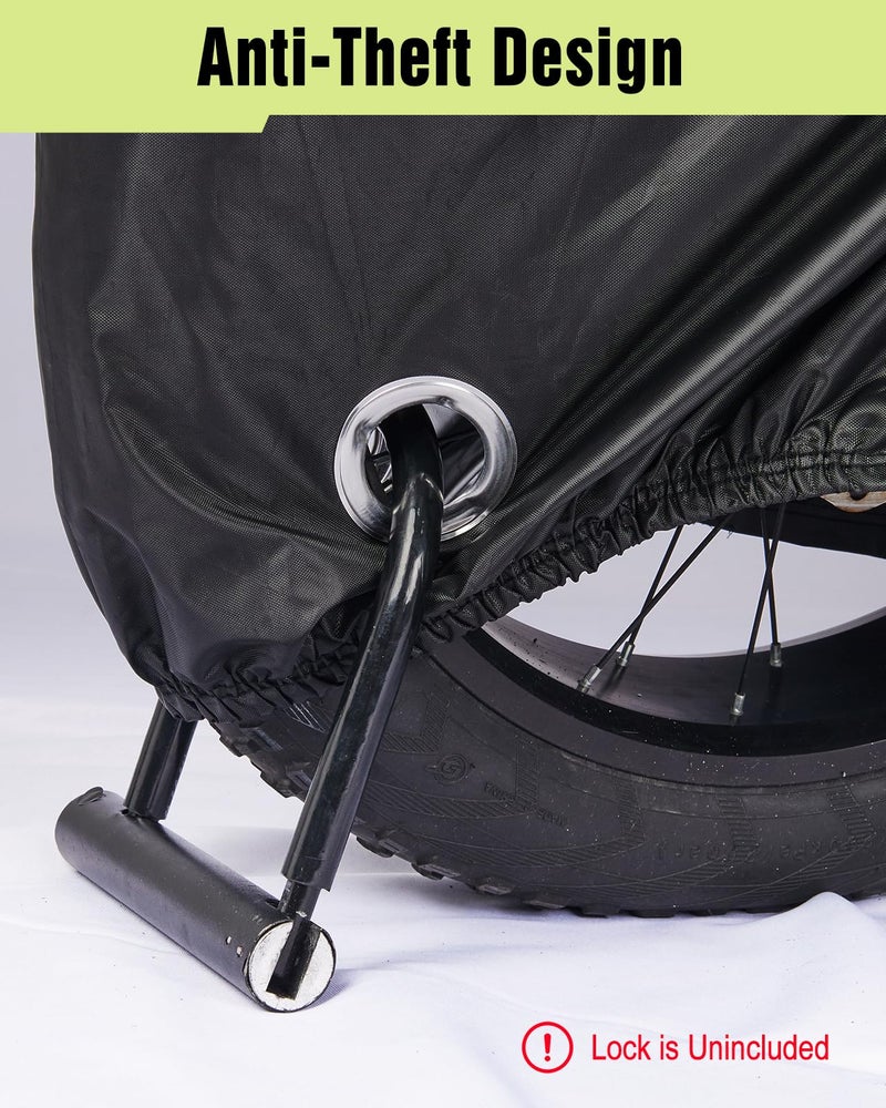 Zacro 420D Motorcycle Cover - Waterproof Outdoor Protection for All Seasons, Tear Proof with Reflective Strips & Lock Hole | Fits Moped Cover and Motorcycles Up to 96"" - Image 5