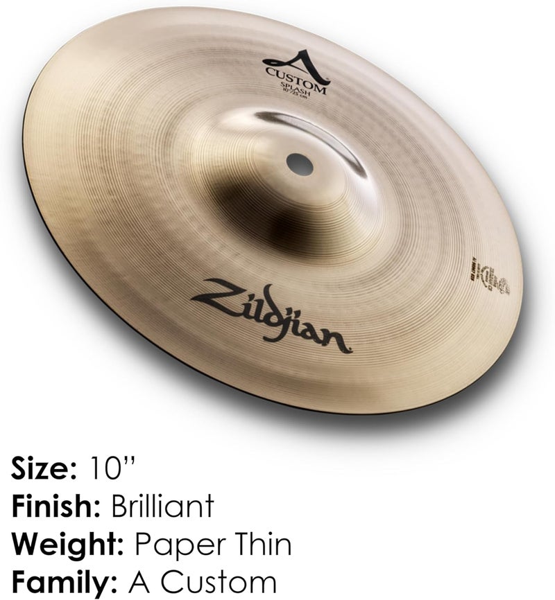 Zildjian A Custom Series 10" Splash Cymbal - Image 2