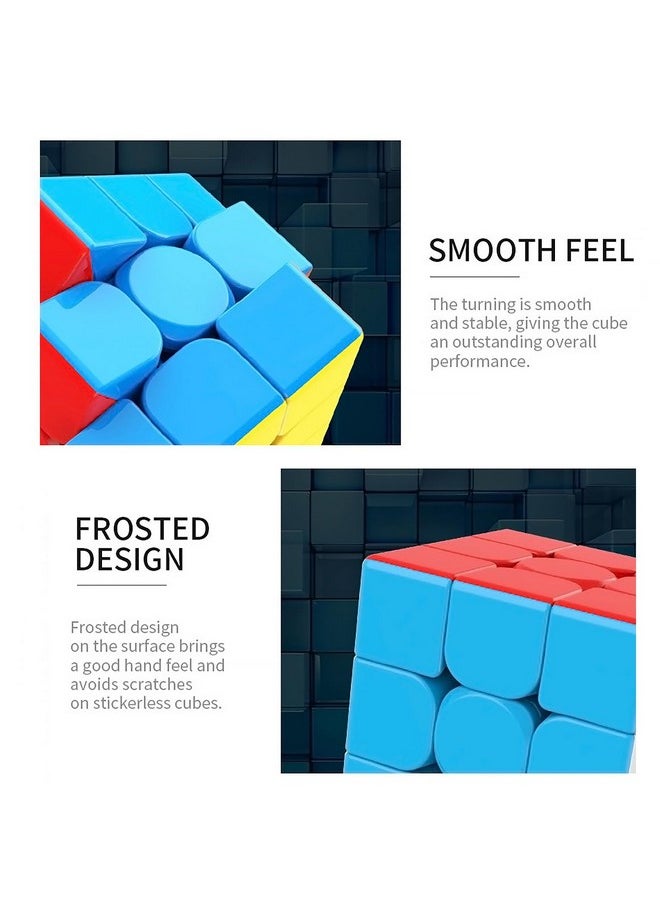 CFMOUR - Speed Cube 3X3X3 - Moyu Meilong 3C, Stickerless Magic Cube 3X3, Fast Smooth Turning Vivid Colour 3D Puzzle Brain Toy Travel Games, Turns Quicker Than Original - Image 1