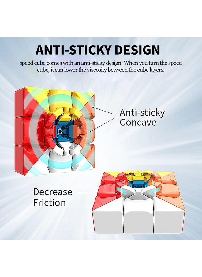 CFMOUR - Speed Cube 3X3X3 - Moyu Meilong 3C, Stickerless Magic Cube 3X3, Fast Smooth Turning Vivid Colour 3D Puzzle Brain Toy Travel Games, Turns Quicker Than Original - Image 1