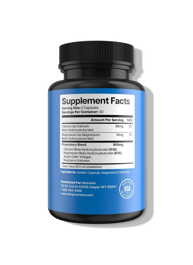 Nutriana - Keto Pills For Weight Loss Keto Bhb For Ketosis Raspberry Ketones For Weight Loss Bhb Exogenous Ketones For Fast Keto Burn Bhb Keto Pills For Weight Loss Keto Diet Pills For Women And Men - Image 1