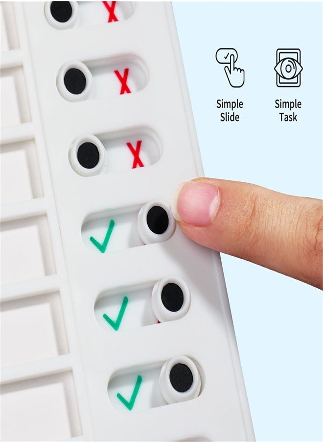 Generic - Chore Chart for Kids, 2 Pack Reusable Sliding Chore Chart Visual Schedule Detachable  Memo Checklist Plan Board - My Chores and to Do List Board Equipped with 10 Additional Blank Cards - Image 1
