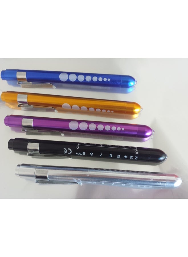 Generic Aluminum Alloy Led Penlight Medical Use Handheld Torch Yellow White Light Doctor's Pen Light Dual-color Pen Type Handheld Torch-Color:Red  - Image 2
