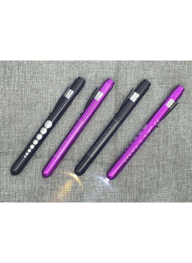 Generic Aluminum Alloy Led Penlight Medical Use Handheld Torch Yellow White Light Doctor's Pen Light Dual-color Pen Type Handheld Torch-Color:Red  - Image 3