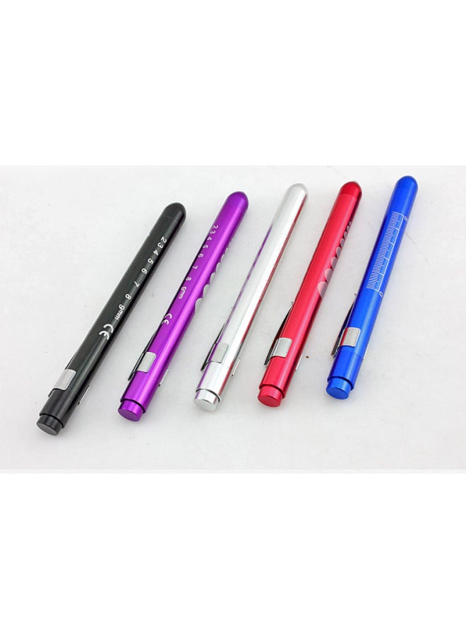 Generic Aluminum Alloy Led Penlight Medical Use Handheld Torch Yellow White Light Doctor's Pen Light Dual-color Pen Type Handheld Torch-Color:Red  - Image 1