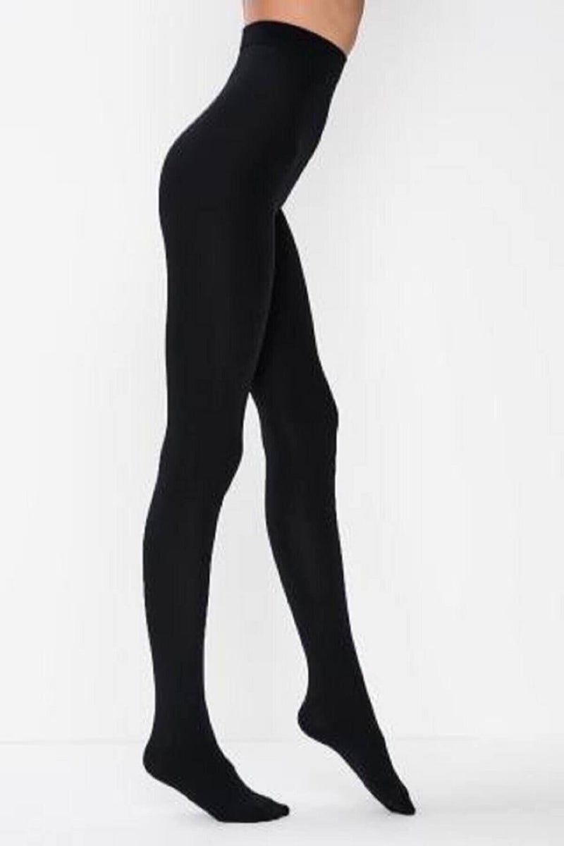 Çorap Diyarı ÇorapDiyari Maxi Koton Plus Size 2 Pieces Black Color Pantyhose  - Image 2