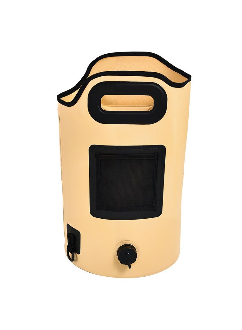 general Travel folding foot soaking bucket Household calf multi-functional portable foot soaking bag Height insulation foot washing bucket 20L - Image 1