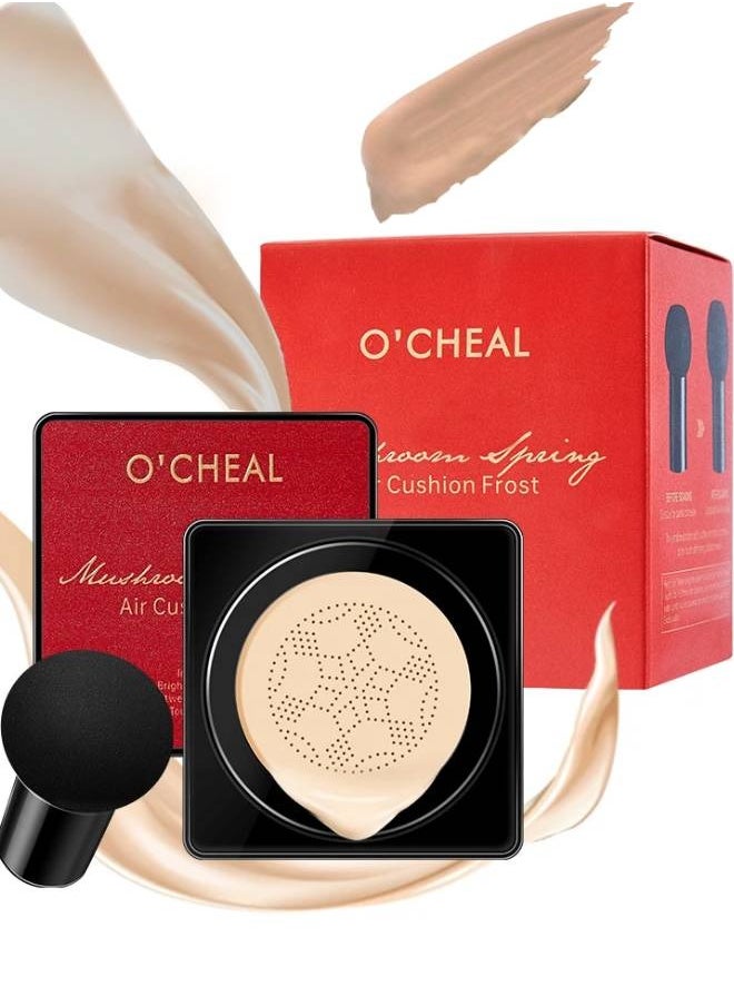 OCHEAL Mushroom Head Air Cushion CC Cream BB Cream Makeup Foundation Moisturizing Concealer Long Lasting Full Coverage Waterproof Foundation Makeup Even Skin Tone Makeup Base Primer 02  - Image 1