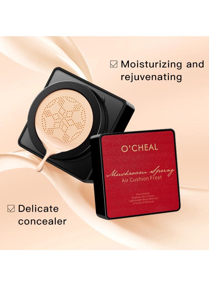 OCHEAL Mushroom Head Air Cushion CC Cream BB Cream Makeup Foundation Moisturizing Concealer Long Lasting Full Coverage Waterproof Foundation Makeup Even Skin Tone Makeup Base Primer 02  - Image 4