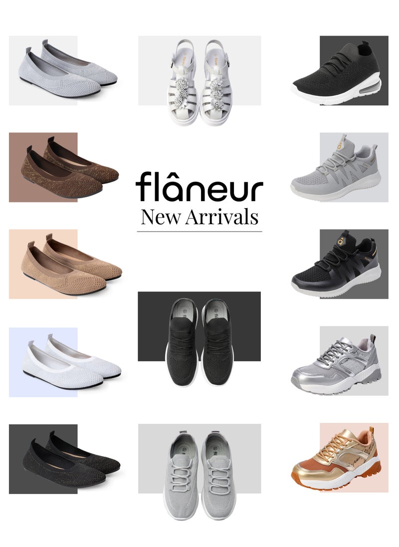 Flaneur Womens Shoes Flats - Round Toe Ballet Shoes for Women, Walking Casual Shoes, Comfort Grey Womens Flats, Breathable Ladies Shoes, Stylish & Lightweight Footwear for Women - pzsku/Z12E205D39C703BC0CF66Z/45/_/1724158017/23770a12-6d21-4902-9b12-258a11470c8b