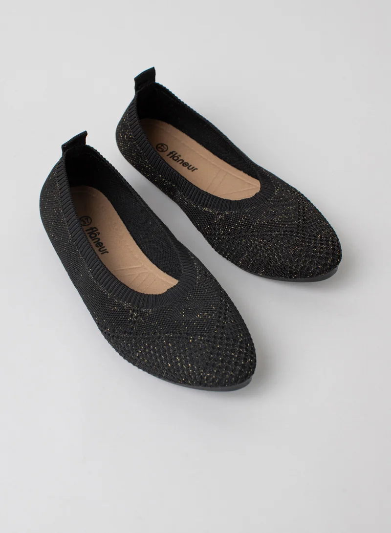 flâneur Flaneur Womens Shoes Flats - Round Toe Ballet Shoes for Women, Walking Casual Shoes, Comfort Grey Womens Flats, Breathable Ladies Shoes, Stylish & Lightweight Footwear for Women