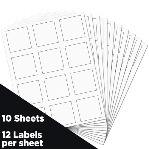 JAM PAPER Product & Container Labels - Square - 2 x 2 - White - 120/Pack - Image 2