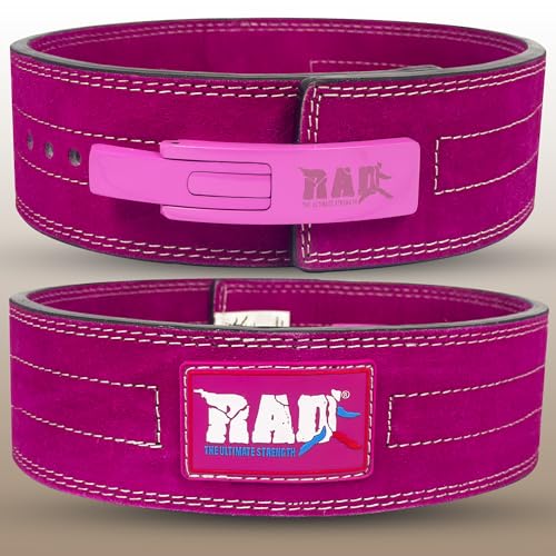 RAD Lever Weight Lifting Gym Belt for Men & Women, Size 63 TO107 CM, Thick 10MM & Width 4 Inch, Leather, Black - Image 5