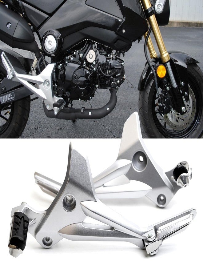 Mokuo High Strength Aluminum Alloy 6061 Motorcycle Footpegs Assembly Footrest Set Kit Right&Left Side Fit for Honda Grom MSX 125 SF 2013-2016 - Image 1